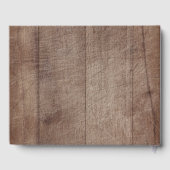 Bloemen rustiek hout bruiloft gastenboek (Achterkant)