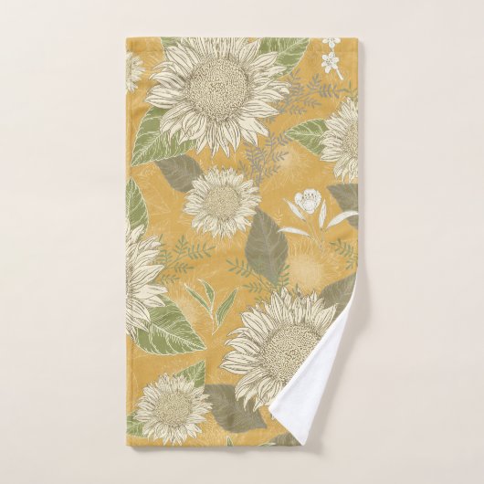 Bloemen Rustiek Land Bloemen Zonnebloem Bad Handdoek (Handdoek)