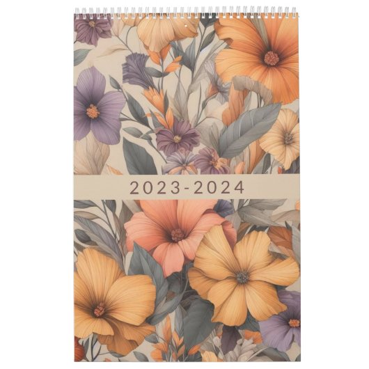 Bloemen rustiek stijlvol kalender (Hoes)