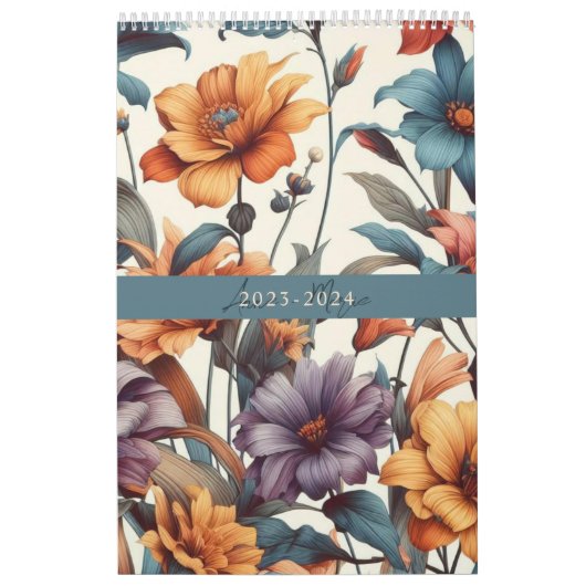 Bloemen rustiek  stijlvol kalender (Hoes)