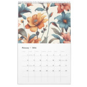 Bloemen rustiek  stijlvol kalender (Feb 2026)