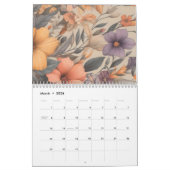 Bloemen rustiek stijlvol kalender (Mar 2026)