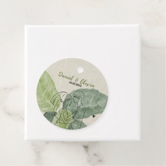  bloemen rustieke bruiloft bedankjes labels (In situ)