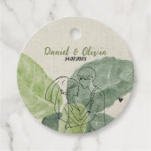  bloemen rustieke bruiloft bedankjes labels (Voorkant)