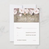 Bloemen rustieke bruiloft RSVP (Voorkant)