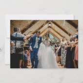 Bloemen rustieke buiten bruiloft dank u foto bedankkaart (Achterkant)