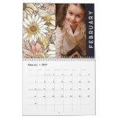 Bloemen rustieke elegante boho kalender (Feb 2027)