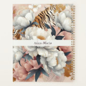 Bloemen rustieke  elegante tijger planner (Achterkant)