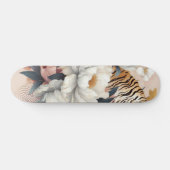 Bloemen rustieke  elegante tijger skateboard (Horizontaal)