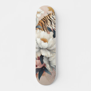 Bloemen rustieke  elegante tijger skateboard