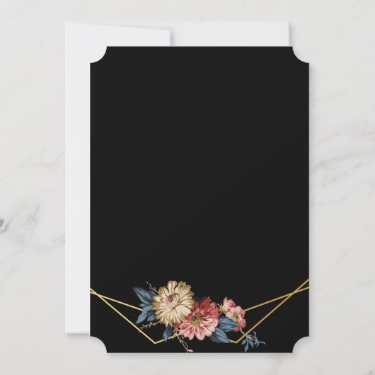 Bloemen rustieke Magnolia String Lights RSVP Kaart (Achterkant)