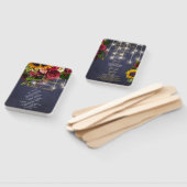 Bloemen rustieke marine witte lichten bruiloft cer handwaaier (Niet-gemonteerd)