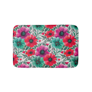 Bloemen rustieke mode retro patroon badmat