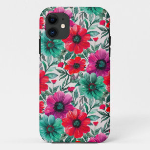 Bloemen rustieke mode retro patroon iPhone 11 hoesje