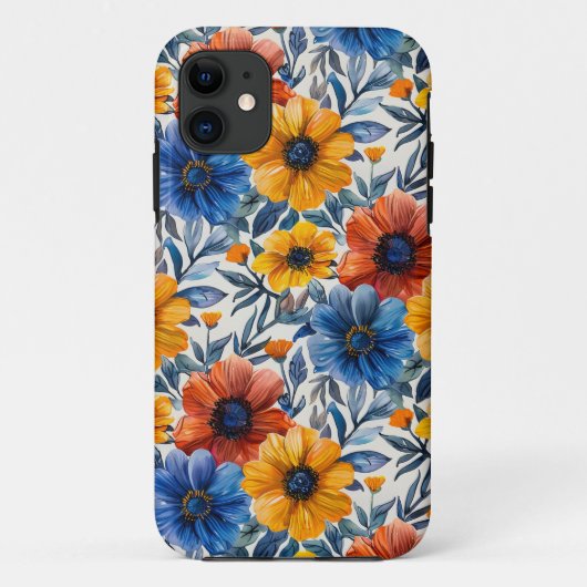 Bloemen rustieke mode retro patroon Case-Mate iPhone case (Achterkant)