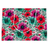 Bloemen rustieke mode retro patroon groot cadeauzakje (Voorkant)