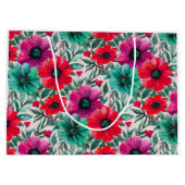 Bloemen rustieke mode retro patroon groot cadeauzakje (Achterkant)