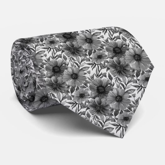 Bloemen rustieke mode retro patroon stropdas (Opgerold)