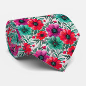 Bloemen rustieke mode retro patroon stropdas (Opgerold)
