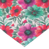Bloemen rustieke mode retro patroon tafelkleed (Gekanteld)
