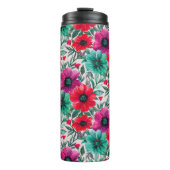 Bloemen rustieke mode retro patroon thermosbeker (Voorkant)