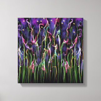 Bloemen 's middags Abstract Canvas Afdruk