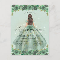 Bloemen Salie Groen Goud Glam Prinses Quinceanera