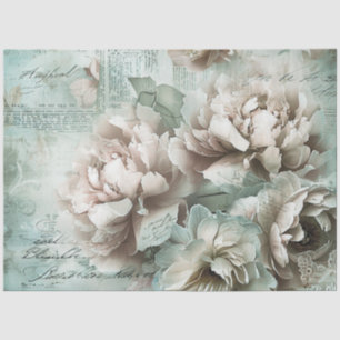 Bloemen Salie Groene Pioenrozen Decoupage Tissuepapier