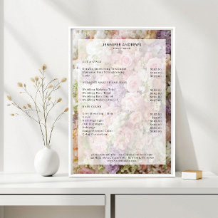 Bloemen Salon Prijslijst Poster