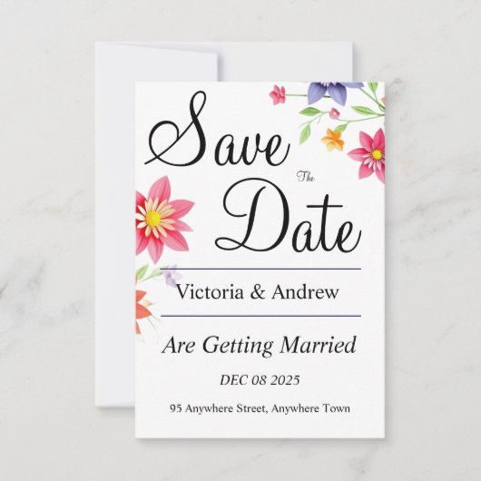  Bloemen save the Date (Voorkant)