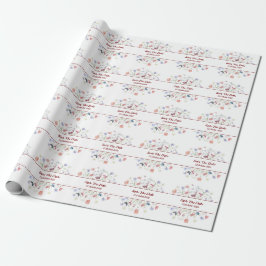 Bloemen "Save the Date" Cadeaupapier