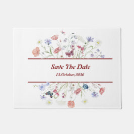 Bloemen "Save the Date" Deurmat