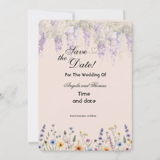 bloemen save the date kaart