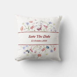 Bloemen "Save the Date" Kussen