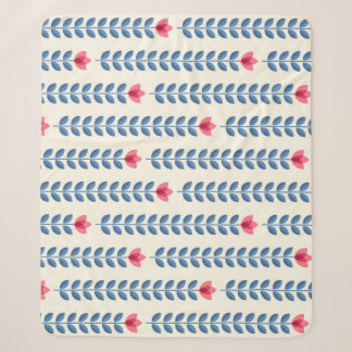 Bloemen Scandinavisch geometrisch retro behang Sherpa Deken