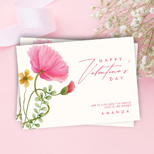 Bloemen schattig Modern chique valentijnskaart Kaart