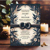 Bloemen Schattige touw We binden de knoop bruiloft Kaart