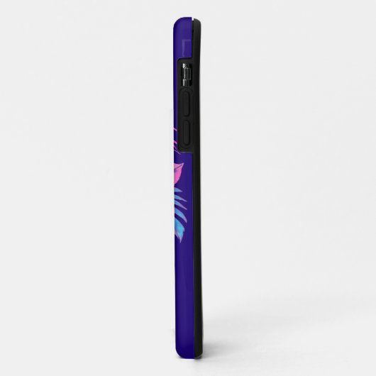 Bloemen schedel in vaporwave stijl Case-Mate iPhone case (Achterkant/links)