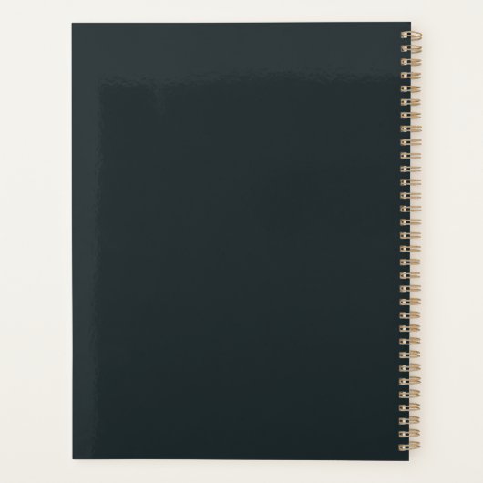  Bloemen Schedel Moth Gepersonaliseerde naam Gothi Planner (Achterkant)