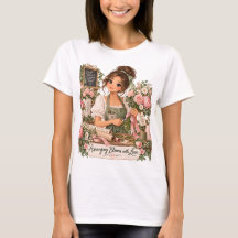 Bloemen schikken met liefde Florist T-shirt