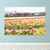 Bloemen schilderen - Bloemen velden in Carlsbad Canvas Afdruk (Insitu (Houten vloer))