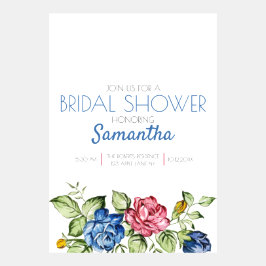 Bloemen schilderen en licht typografie uitnodiging