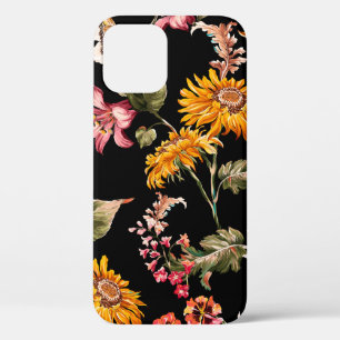 Bloemen schitterend patroon naadloos. Structuur va iPhone 12 Hoesje