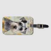 Bloemen Schnauzer Bagagelabel (Voorkant (horizontaal))