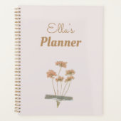 Bloemen Scrapbook Taped Flowers Naam Planner (Voorkant)