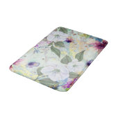 Bloemen seafoam groen waterverf script badmat (Gekanteld)