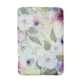 Bloemen seafoam groen waterverf script badmat (Voorkant Verticaal)
