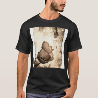 Bloemen Sepia-Zwart-Wit T-shirt