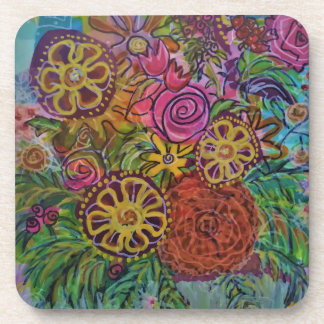 Bloemen Set van 6 Bier Onderzetter