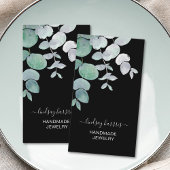 Bloemen sieraden zwart Visitekaartje